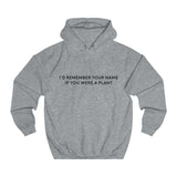 I'd Remember Unisex College Hoodie