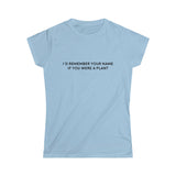 I'd Remember Women's Softstyle Tee