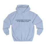 I'd Remember Unisex College Hoodie