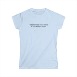 I'd Remember Women's Softstyle Tee