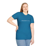 'Philadelphus erectus' Minimalist Black T-Shirt — Botanical Latin Text Tee
