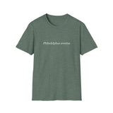 'Philadelphus erectus' Minimalist Black T-Shirt — Botanical Latin Text Tee