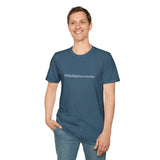 'Philadelphus erectus' Minimalist Black T-Shirt — Botanical Latin Text Tee