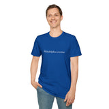 'Philadelphus erectus' Minimalist Black T-Shirt — Botanical Latin Text Tee