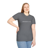 'Philadelphus erectus' Minimalist Black T-Shirt — Botanical Latin Text Tee