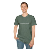 'Philadelphus erectus' Minimalist Black T-Shirt — Botanical Latin Text Tee
