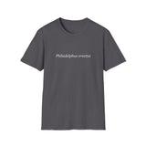 'Philadelphus erectus' Minimalist Black T-Shirt — Botanical Latin Text Tee