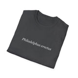 'Philadelphus erectus' Minimalist Black T-Shirt — Botanical Latin Text Tee