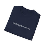 'Philadelphus erectus' Minimalist Black T-Shirt — Botanical Latin Text Tee