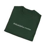 'Philadelphus erectus' Minimalist Black T-Shirt — Botanical Latin Text Tee