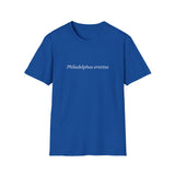 'Philadelphus erectus' Minimalist Black T-Shirt — Botanical Latin Text Tee