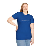 'Philadelphus erectus' Minimalist Black T-Shirt — Botanical Latin Text Tee