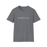 'Philadelphus erectus' Minimalist Black T-Shirt — Botanical Latin Text Tee