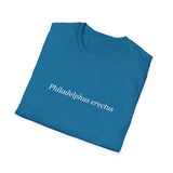 'Philadelphus erectus' Minimalist Black T-Shirt — Botanical Latin Text Tee