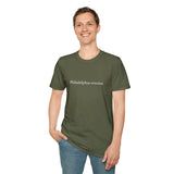 'Philadelphus erectus' Minimalist Black T-Shirt — Botanical Latin Text Tee