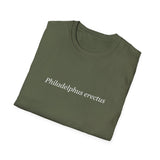 'Philadelphus erectus' Minimalist Black T-Shirt — Botanical Latin Text Tee