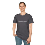 'Philadelphus erectus' Minimalist Black T-Shirt — Botanical Latin Text Tee