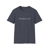 'Philadelphus erectus' Minimalist Black T-Shirt — Botanical Latin Text Tee