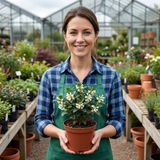 Set of 3 or 6 Osmanthus Burkwoodii Plants, Fragrant Evergreen Hedging Shrubs, Outdoor Garden Ready, White Flowers, 11cm Root-Ball