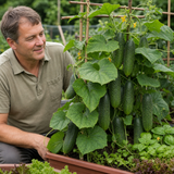 1 Cucumber Tasty Green Plant, Grow Your Own Fresh Cucumbers, Garden Ready, 2 Litre Root Ball