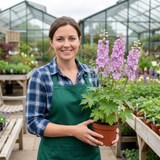 Set of 3 or 6 Delphinium Lilac Rose White Bee Hardy Perennial Plants, Summer Flowering Cottage Garden Plants, Outdoor Garden Ready, 1 Litre / 11cm Root-Ball