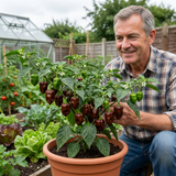 Set of 3 or 6 Large Chilli Pepper Plants - Habanero Chocolate, Ready to Plant in Your Garden