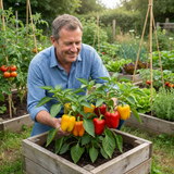 Set of 3 or 6 Large Sweet Pepper Plants - Liberty Belle, Ready to Plant in Your Garden