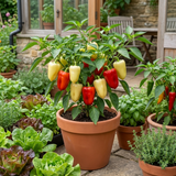Set of 3 or 6 Large Sweet Pepper Plants - Liberty Belle, Ready to Plant in Your Garden
