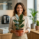 Rubber Plant Ficus Robusta, Indoor Houseplant, 12cm 1 Litre Pots