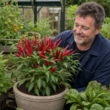 1 Apache Chilli Pepper Plant, Live Hot Pepper, Patio Ready, Grow Your Own Chilli, 2Ltr Root Ball