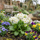 Set of 3 or 6 Primrose Queen White Hardy Perennial Plants, Spring Flowering, Outdoor Garden Ready, 1 Litre Root-Ball