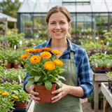 Set of 3 or 6 Garden Ready Plants – Calendula ‘Fiesta Orange’, Ready to Plant