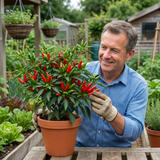 Set of 3 or 6 Large Plants - Grow Your Own Chilli Pepper Apache, Garden Ready