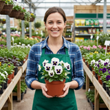 Set of 3 or 6 Pansy Cats Plus White Plants, Hardy Winter & Spring Flowering Pansies, 1 Litre Root-Ball