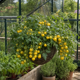 1 Tumbling Tom Yellow Cherry Tomato Plant, Patio Trailing, Outdoor Garden Ready, 2 Litre Root Ball
