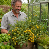1 Tumbling Tom Yellow Cherry Tomato Plant, Patio Trailing, Outdoor Garden Ready, 2 Litre Root Ball