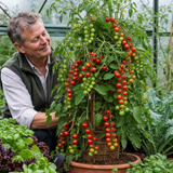 1 Live Tomato Totem Plant, Hardy Dwarf Bush Variety, Patio & Container Garden Ready, 2Ltr Root-Ball