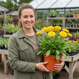 1 Calendula Fiesta Yellow Pot Marigold Plant, Spring & Autumn Bedding, Pollinator Friendly, 2 Litre Root Ball