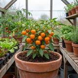 Set of 3 or 6 Large Plants - Sweet Pepper Snack Orange, Ready to Plant in Your Garden