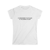 I'd Remember Women's Softstyle Tee